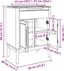 vidaXL Wastafelmeubel FLORO, wit, 60 x 40 x 80 cm Productafbeelding-voorbeeld 8