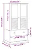 vidaXL Armoire VIGO 90x55x170 cm pin massif Voir les images du produit 8
