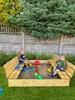 Ladanas® Sandkasten XL-Sandkiste aus Holz-140 x140cm. Produktbild-Vorschau 4