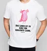 Mr. & Mrs. Panda Größe M T-Shirt Axolotl Glücklich - Weiß - Produktbild-Vorschau 4