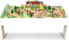 A wooden train set on a play table. Produktbild-Vorschau