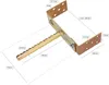 A metal bracket with a threaded anchor and measurement labels. Produktbild-Vorschau