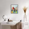 Gerahmtes Poster - Schwarzer Rahmen - Frau Bild Öl - 40x50 Produktbild-Vorschau 6