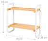 Relaxdays Regal, Bambus, Metall, Badezimmer, Flur, 2 Produktbild-Vorschau 4