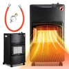 Ikodm - Stufa a infrarossi nera, 4200 W, riscaldatore a Anteprima dell’immagine prodotto 11