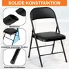 Klappstühle 8er Set - klappbar & gepolstert | Kunstleder Produktbild-Vorschau 2