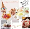 Lot de 3 cuillères à glace en acier inoxydable, argentées, Voir les images du produit 5