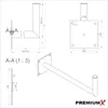 PremiumX 80cm Wandhalter Stahl verzinkt SAT Wand Halterung Produktbild-Vorschau 3