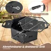 COSTWAY 2 v 1 velký gril na dřevěné uhlí s grilem otočným o Náhled obrázku produktu 6