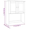 vidaXL Sideboard-Aufsatz ALTA Weiß 77x30x92 cm Massivholz Produktbild-Vorschau 8
