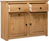 A wooden sideboard with two drawers and two doors against a white background. Produktbild-Vorschau