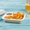 Piatti per salsa nacho in canna da zucchero con scomparto Anteprima dell’immagine prodotto 4