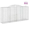 Gabionen mit Hochbogen 11 Stk 300x50x140/160cm Verzinktes Produktbild-Vorschau 1