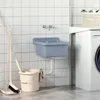 Lavabo pour montage murale gris 40x40x24 cm résine Voir les images du produit 3