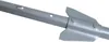 A close-up of a metal fence post anchor. Produktbild-Vorschau