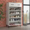 vidaXL Botník betonový šedý 60x35x105 cm odvozený dřevěný Náhled obrázku produktu 2