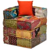 vidaXL 4-Sitzer Modularer Pouf Patchwork Stoff Produktbild-Vorschau 10