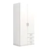 A white wardrobe with two doors and three drawers, shown from a slightly angled front view against a white background. Produktbild-Vorschau