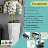 Umělá orchidej Kaskádová kytice bílá v květináči bílá H 115 Náhled obrázku produktu 2