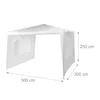 Relaxdays Pavillon 3x3 m, 2 Seitenteile, Metall Gestell, PE Produktbild-Vorschau 3
