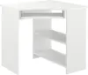 A white corner desk with shelves and a keyboard tray. Anteprima dell’immagine prodotto
