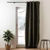 Ösengardine Cordoptik einfarbig khakigrün 140x260cm Produktbild-Vorschau 2