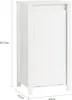 A white laundry cabinet with dimensions indicated. Produktbild-Vorschau