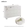 Merax Sideboard mit 6 Schubladen und goldenem Griff, Produktbild-Vorschau 5