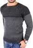 Reslad Strickpullover Herren Two Tone Rundhals Pullover Produktbild-Vorschau 1