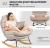 HOMCOM Schaukelstuhl, Relaxsessel mit Fußstütze und Produktbild-Vorschau 5