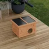 QLS Kattenhuis voor buiten, hout, 40x50x37 cm, inklapbaar Productafbeelding-voorbeeld 2