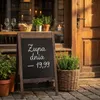 Werbetafel Kreidekipper Restaurant oder Büro, Holzständer Produktbild-Vorschau 3