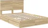 Aufbewahrungsbett Sonoma-Eiche 150 x 200 cm Holzwerkstoff Produktbild-Vorschau 4