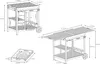 asado® Grillwagen Servierwagen Jack ausziehbar 89-157 cm Produktbild-Vorschau 11
