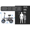 Bicicletta elettrica pieghevole GE5, pneumatici grassi Anteprima dell’immagine prodotto 3