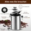 Luftdichte Edelstahl Kaffeebohnen Dose 1,8L mit Vakuum Produktbild-Vorschau 4