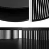 A collage of close-up shots of a black coffee table, showing its design details. Náhled obrázku produktu
