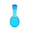 A top-down view of a pair of blue headphones against a white background. Produktbild-Vorschau