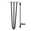 A black hairpin table leg with a size indicator. Podgląd zdjęcia produktu