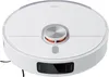 A white, round robot vacuum cleaner is shown from a top-down perspective against a white background. Anteprima dell’immagine prodotto