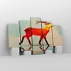 Bild auf Leinwand - Leinwandbild - Hirsch Illustration Produktbild-Vorschau 4