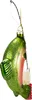 A glass Christmas ornament shaped like a fish with a fishing rod. Podgląd zdjęcia produktu