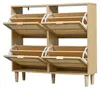 Szafka na buty – 100 x 25 x 90 cm, rattan/dąb – 4 wysuwane Podgląd zdjęcia produktu 10