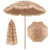 A beach umbrella is shown in three different views: open, closed, and from the top. Produktbild-Vorschau