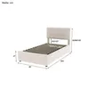 A diagram of a bed with dimensions indicated. Produktbild-Vorschau