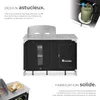 Cuisine de camping en aluminium 116 x 52 x 107 cm - noir Voir les images du produit 3