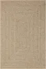 A top-down view of a rectangular rug with a braided texture and a concentric rectangular pattern. Náhled obrázku produktu