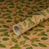 Geschenkpapier Grüne Blätter, Braun, 0,70 x 10 m, Produktbild-Vorschau 1