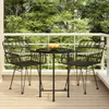 3-tlg. Garten-Essgruppe Schwarz Poly Rattan Produktbild-Vorschau 2