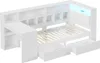 Sweiko 90x200 L-förmiges Holz-Plattformbett mit Produktbild-Vorschau 10